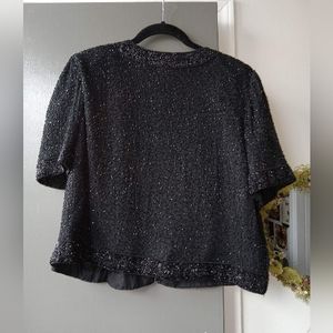 Stenay Vintage Beaded black cardigan Large